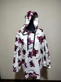 美品 ピンクベア 総柄パーカー L～LL
