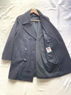 マーガレットハウエル×フォックスブラザーズ　ミドル丈ダブルコート　黒　1 美品