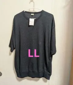 新品 ゆったり半袖カットソーTシャツ トップス グレー LLサイズ