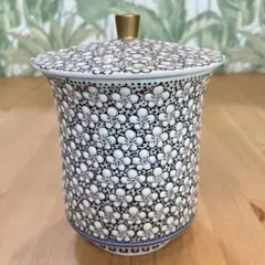 A2G59■有田焼 雅秀窯 蓋付き湯呑 極彩色梅花汲み 玉彩 梅詰茶器