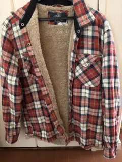 チェック　アウター 裏起毛