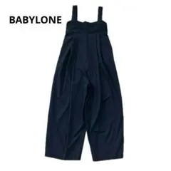【美品】バビロンTRオールインワン ダークネイビー ストライプ サロペットワイドのサムネイル