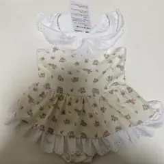 ベビー水着 女の子 花柄 フリル 90