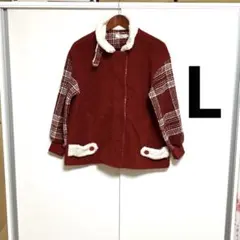 コート　ジャケット　レッド系　L 美品