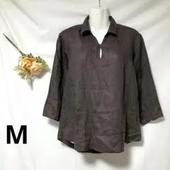 無印良品　シャツ　ブラウス　麻100% 七分袖涼しい　Mサイズ