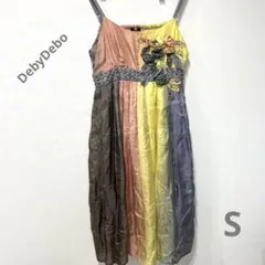 デビーデポ　ノースリーブワンピース ひざ丈 マルチカラー　DebyDebo