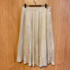 【オリーブデオリーブ】ロングスカート　プリーツスカート　アイボリー　Fサイズ