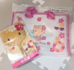 【年末セール】サンリオ当りくじ　ハローキティ クリアトートバッグ＆手鏡セット