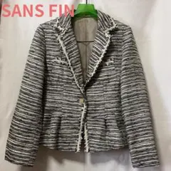 SANS FIN 入園・入学レディースジャケット ブラック・ホワイト　Mサイズ
