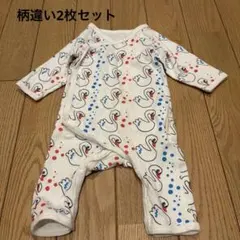 FIRST DRESS スワン柄 ドット柄 ロンパース 2枚セットのサムネイル