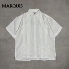 00s MARQUIS キューバシャツ 半袖シャツ メキシカン 刺繍 L