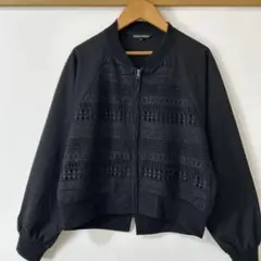 BUONA GIORNATA ⭐️ ゆる袖　レース　ジップアップ　ブルゾン　黒