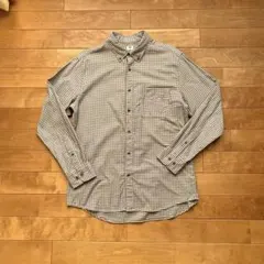 ブラウン系チェック Lサイズ 長袖シャツ