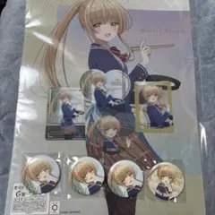 くじQ お隣の天使様　椎名真昼　ポスター　クリアカード　箔押し　缶バッジ