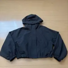 GU teens S size ブラック フード付き ショート丈 ジャケットのサムネイル
