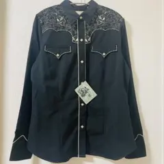 Roper ヴィンテージ ウエスタンシャツ メタルボタン 切り替え 黒 白 S 