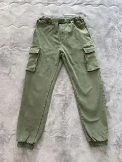 暖か　カーゴパンツ オリーブグリーン 160