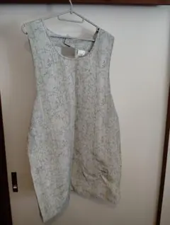 花柄ストライプエプロン Lサイズ
