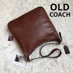 COACH オールドコーチ グラブタンレザー がま口 ブラウン A4収納 大