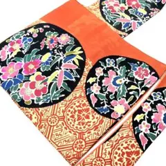 【レア、美品】大正ロマン、アンティークに可愛い市松模様☆名古屋帯 T245⭐️アンティーク名古屋帯 大正ロマン レトロ 花柄 逸品 - メルカリ