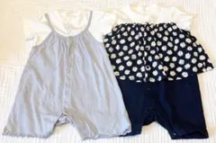 GU ロンパース　カバーオール　セパオール　2枚セット　80サイズ