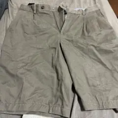 カーキ ショートパンツ コットン混紡