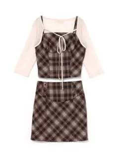 andmary Riri check set up brown