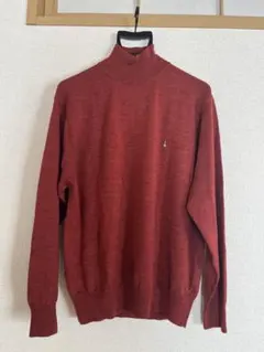 ハッシュパピー　タートルネックセーター 赤