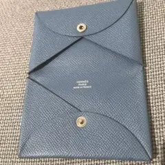 HERMES エルメス カルヴィ カードケース ネイビー※値段交渉可能