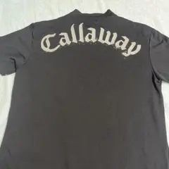 【美品】キャロウェイ　モックネック　バックロゴ　半袖　黒M