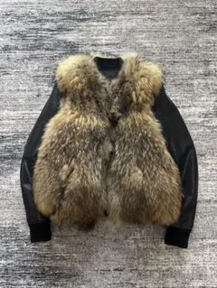 Balmain homme 11AW Racoon Leather Jacket - メルカリ