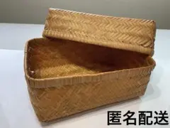 竹籠／竹製弁当箱／おにぎり入れ／天然素材／竹編み／網代弁当箱／手作り／和風弁当箱