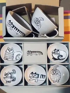 Lisa Larson 猫 食器セット マグカップ 小皿のサムネイル