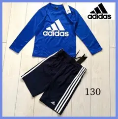 新品 adidas 長袖 トップス ロンT Tシャツ ハーフパンツ 130