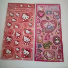 ハローキティ キラキラジュエルシール ステッカーシートクローバーver.