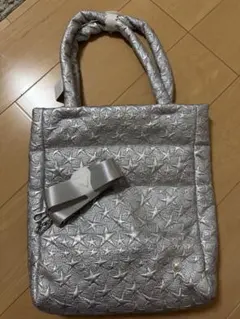 【新品】a-jolie アジョリー スター柄 トートバッグ シルバーのサムネイル