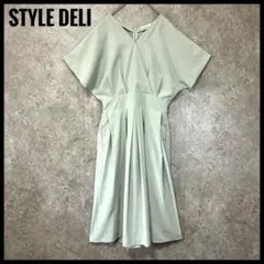 STYLE DELI ドレープスリーブカシュクールワンピース ミントグリーン Mのサムネイル