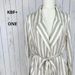 KBF＋☆ストライプガウンワンピース　羽織り　長袖　ウエストリボン　ONEのサムネイル
