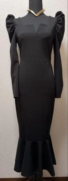 SHEIN ブラック ロングワンピース S