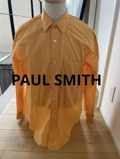 ポールスミス　薄手　ストライプシャツ　オレンジ