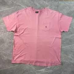 【希少】 90s ラルフローレン 半袖 tシャツ usa製 ピンク シングル