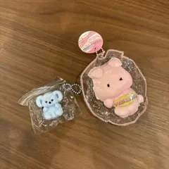 real enjoy アニマルスクイーズ キーホルダー 2点セット