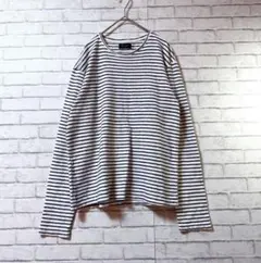 【ザラ/ZARA MAN】ボーダークルーネックカットソー Mストライプカジュアル