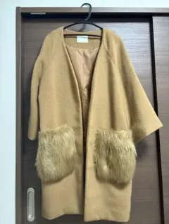 discoat ノーカラーコート　キャメル