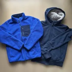 ユニクロ防風フリース、ボアパーカー2枚セット　150