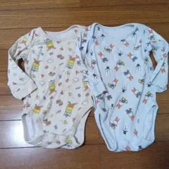 ユニクロ　ベビー　長袖ロンパース　80cm　２枚