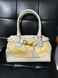 COACH コーチ ミニボストンバッグ シグネチャー ダメージ加工 y2k 希少 レア✨COACH ダメージ加工 コーチ ミニボストンバッグ シグネチャー