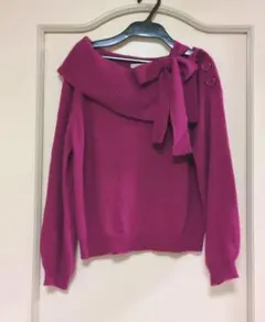 新品 ウィルセレクション ニット タートル アンゴラ 　　ピンク