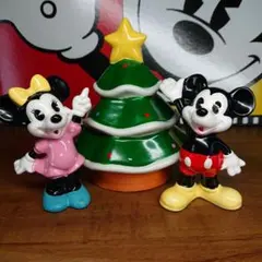 Disney【ミッキー & ミニー】ヴィンテージ フィギュア&クリスマスツリー