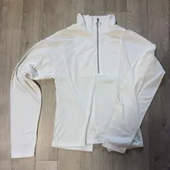 ハーフジップ　ロンT Freeサイズ　白　春　夏のサムネイル